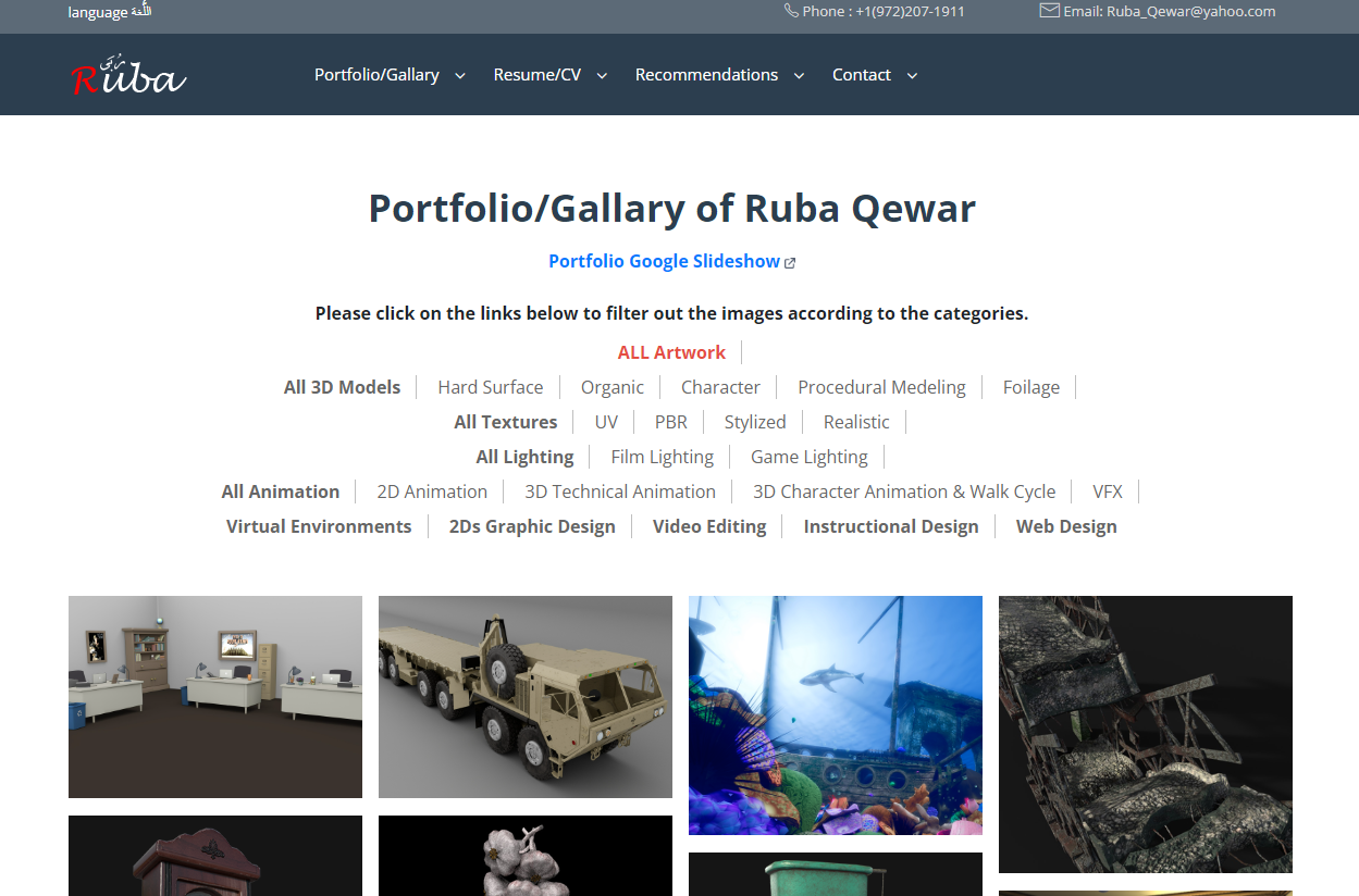 Website of Ruba Qewar